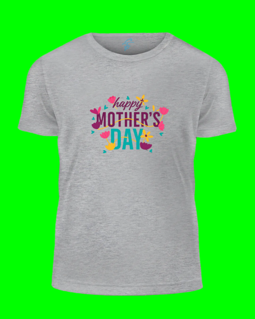 Happy Mother's Day T-Shirt, Floral Design, Women's Short Sleeve